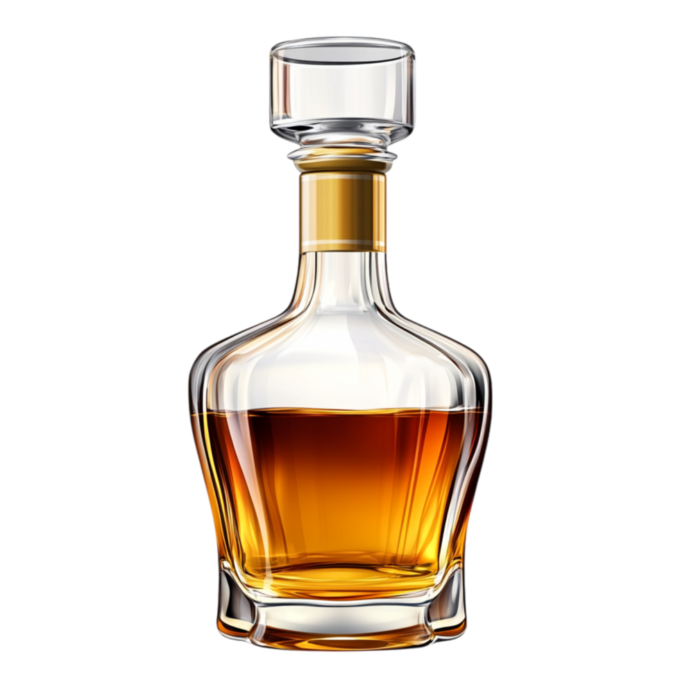 Exclusive Whiskey Decanter with Thk Glass and Aged Scotch png