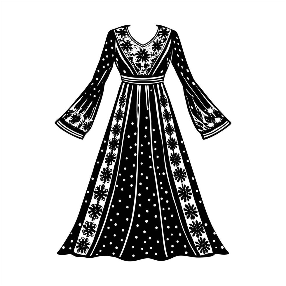 Women Long Dress vector