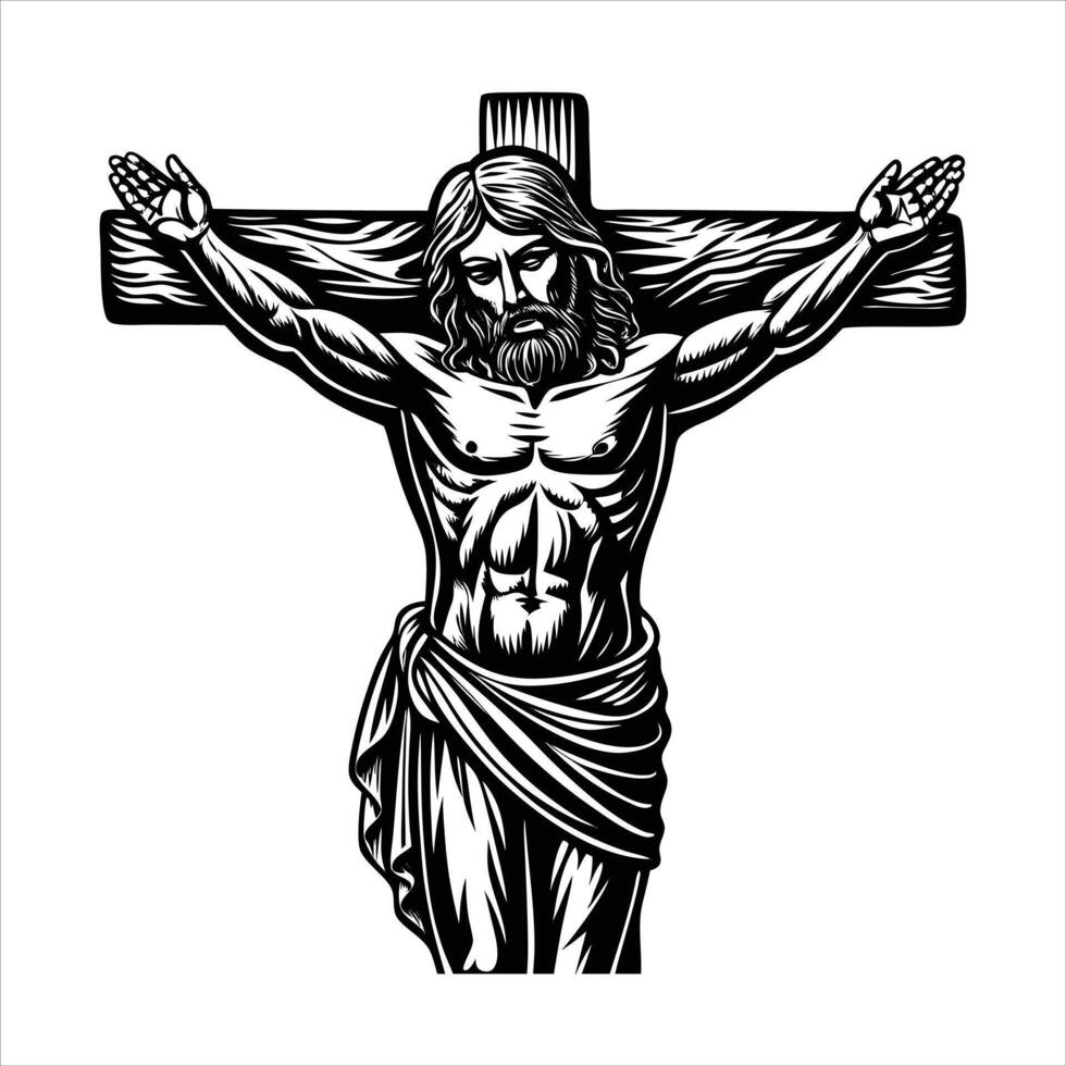 jesus on the cross vector