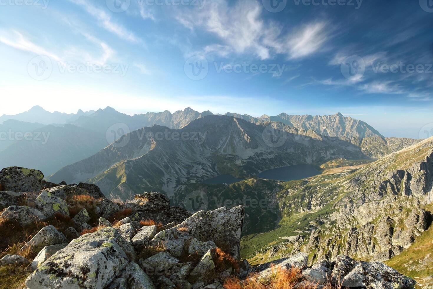View from the Krzyzne Pass. Polish Tatra Mountains photo