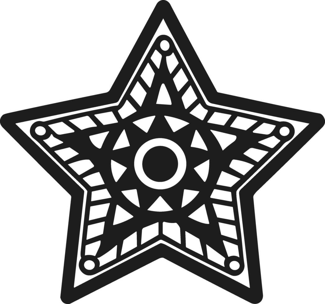 Star-Shaped Pinata Silhouette - Mexican Fiesta Illustration vector
