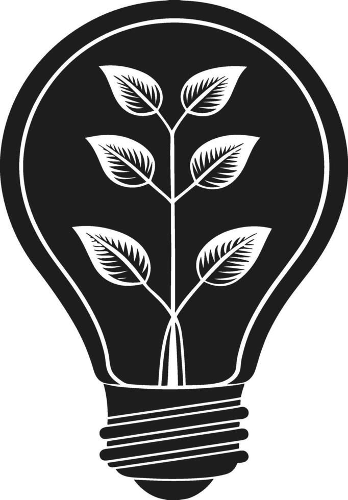 Eco Lightbulb with Tree Inside - Sustainable Energy and Green Innovation vector