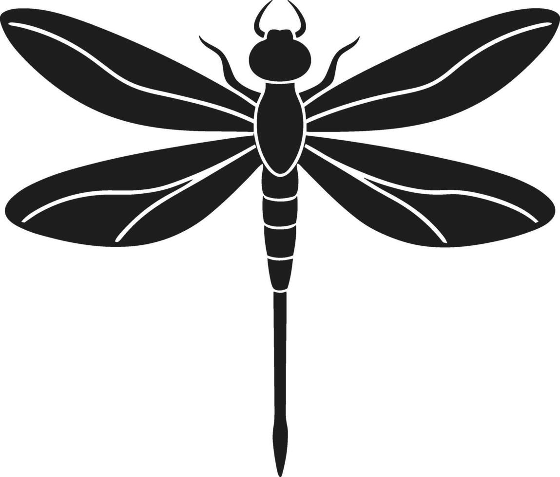 An Elegant Dragonfly Silhouette for Spring and Nature-Themed Designs vector