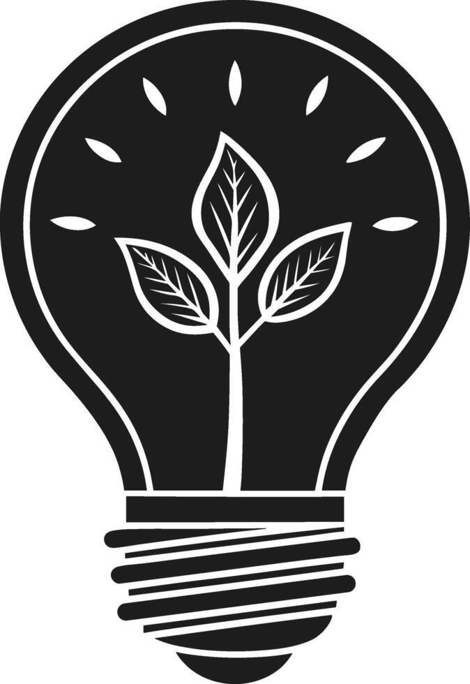 Eco Lightbulb with Tree and Leaves - Sustainable Energy and Green Innovation vector