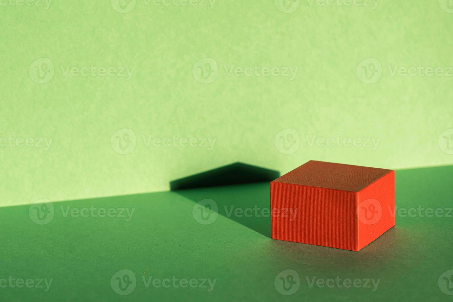 Gifts of Joy, Products Shine Bright on the Festive Red Podium. Christmas background photo