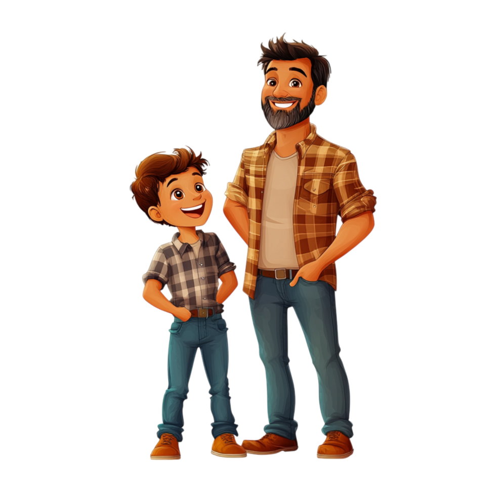 Father Sitting with His Son Having a Hefelt Conversation png