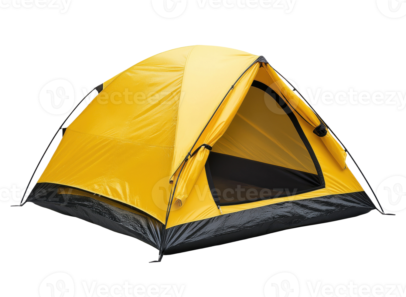Yellow tent isolated on transparent background png