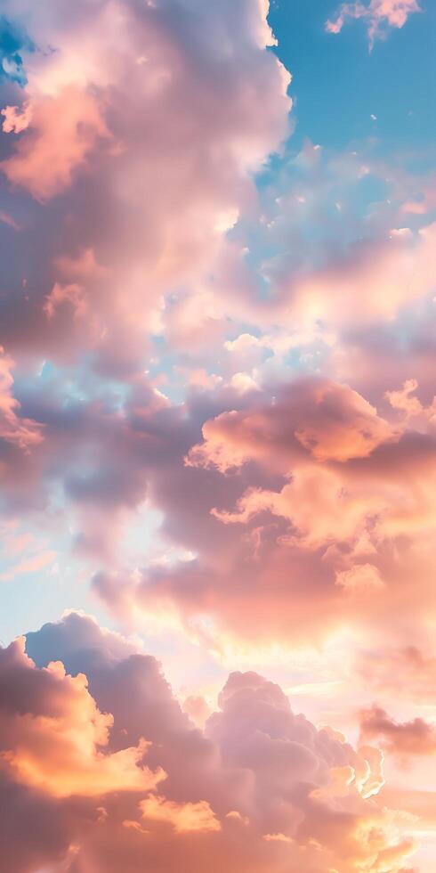 Breathtaking Evening Sky with Seamless Blends of Warm and Cool Tones photo