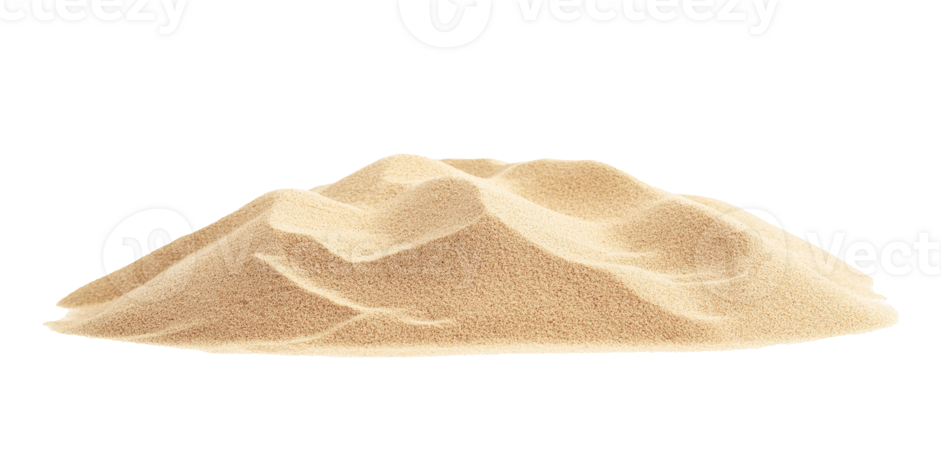 Pile of beach sand isolated on transparent background png