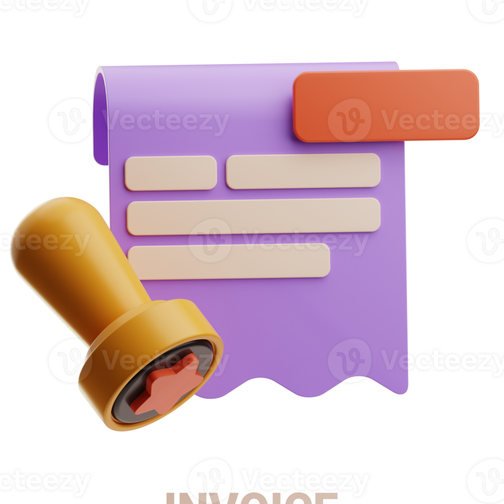 Invoice with Stamp Icon png