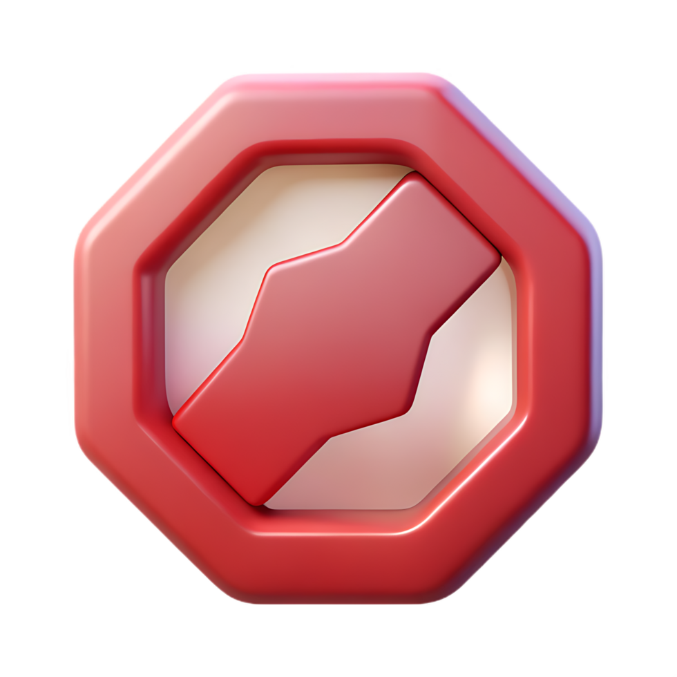 A 3D rendered octagonal prohibitory sign offers a clear message of No Access png
