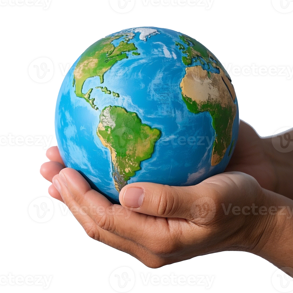 Planet Earth Held with Care In Hands Transparent Background png