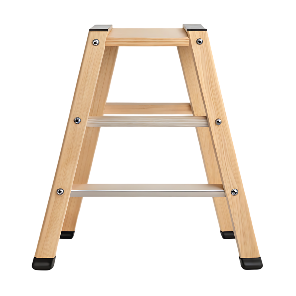 Wooden step stool isolated png