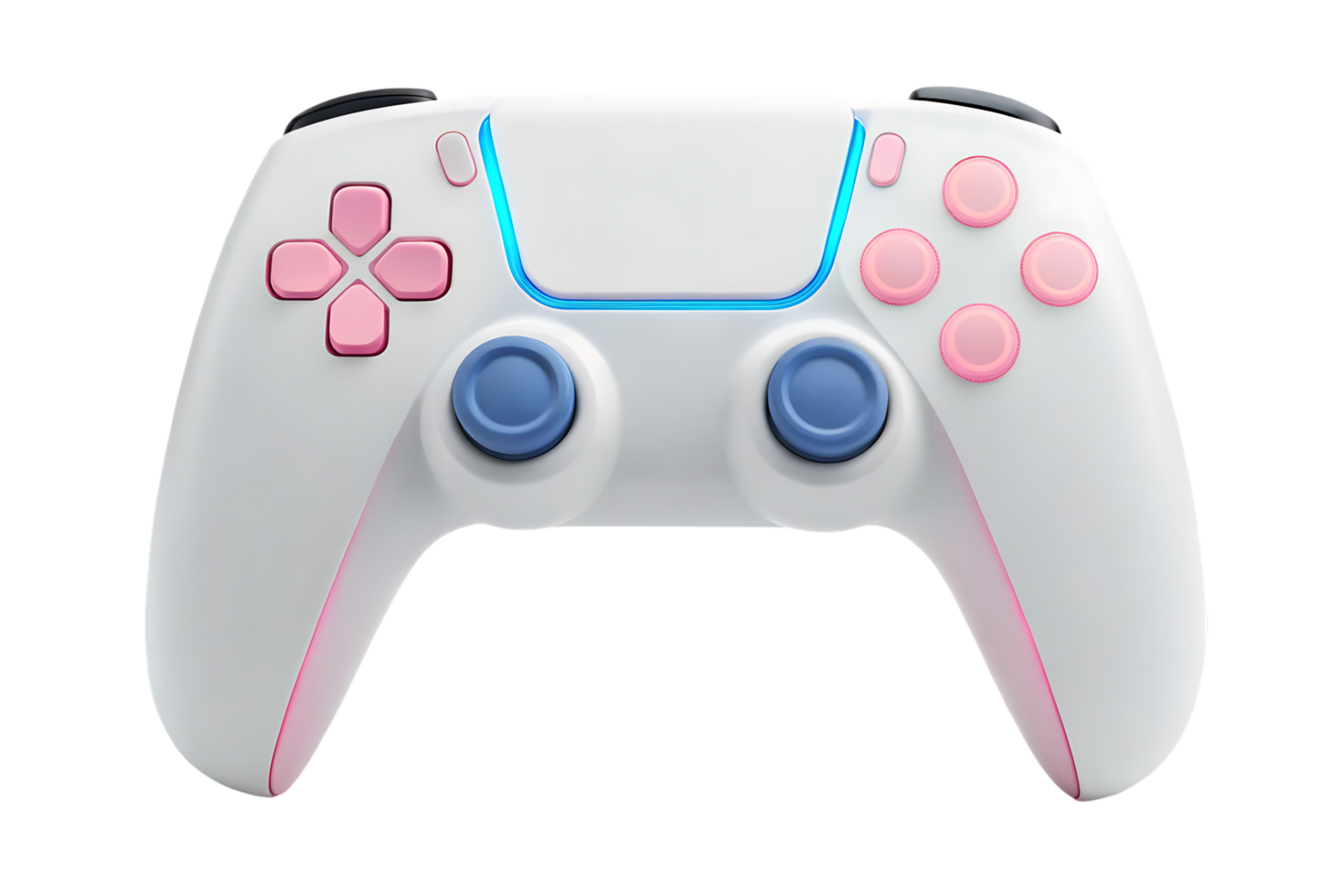 Custom pink and white PS5 controller png