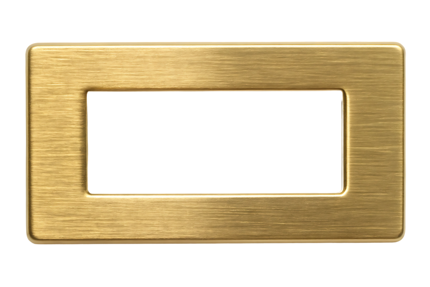 Gold brushed metal blank plate. png