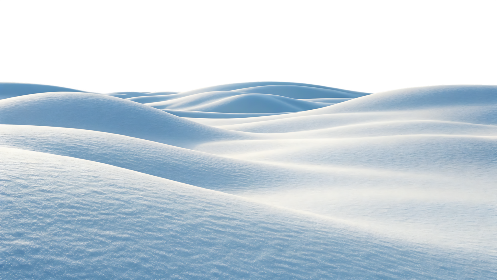 Vast, pristine snow landscape. Winter wonderland. png