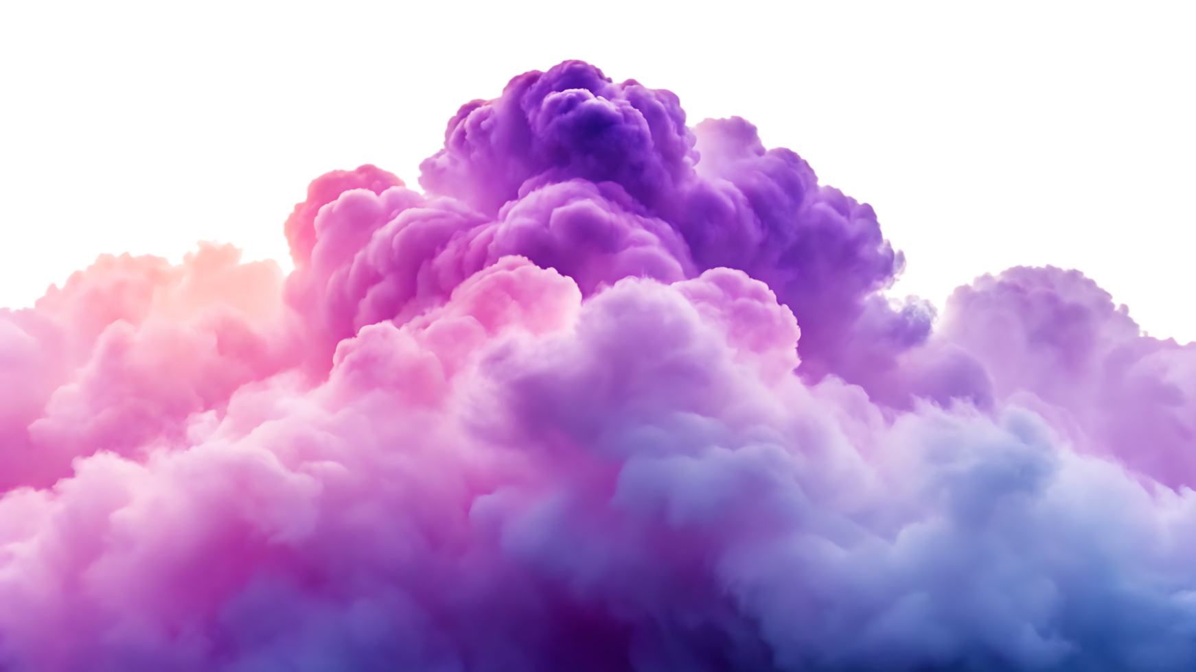 Abstract colorful smoke cloud background png
