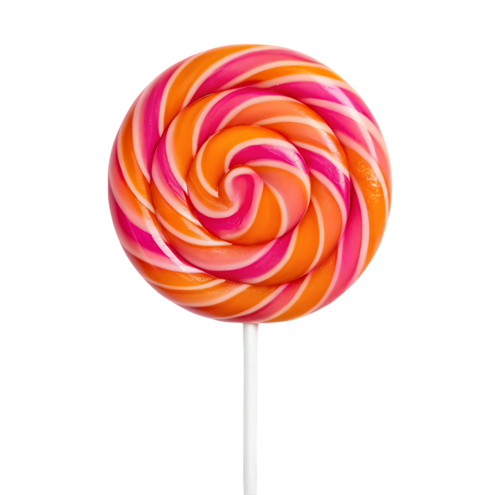 Sweet swirl lollipop candy on a stick png