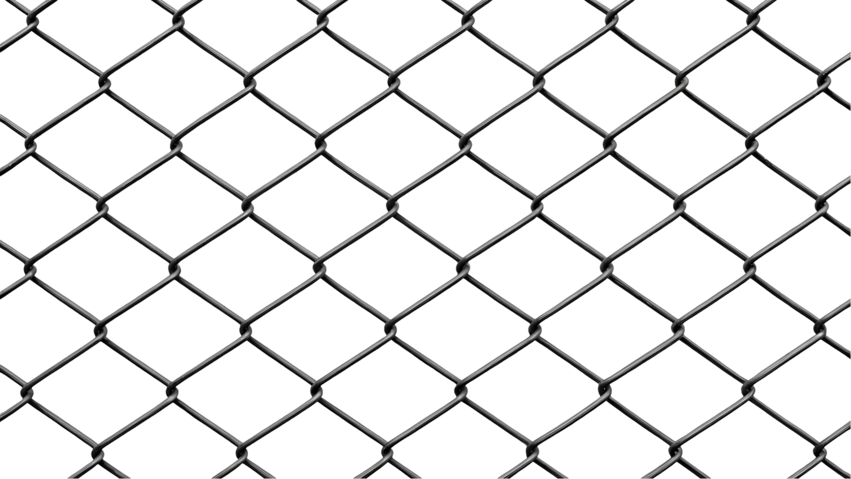 Dark gray metal chain link fence texture png