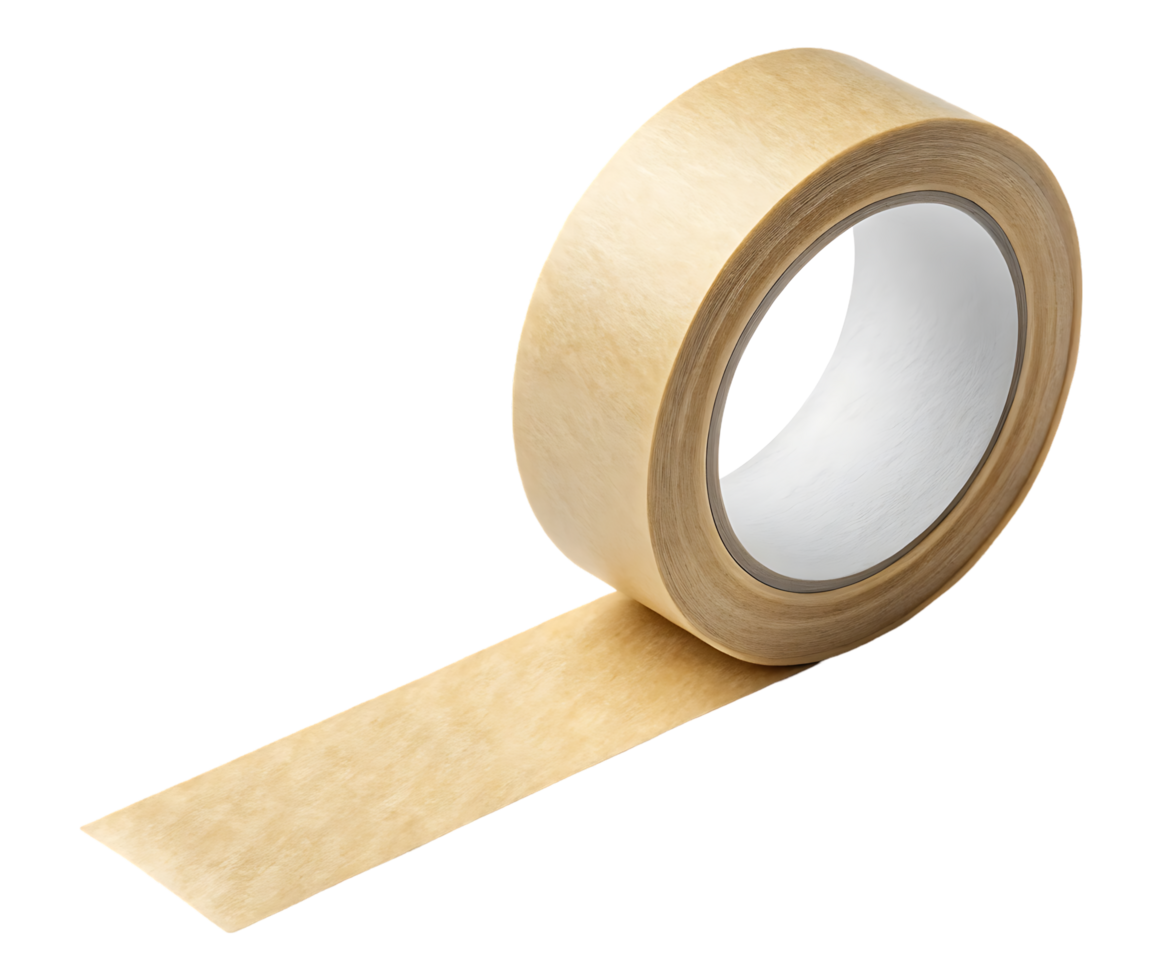 Roll of kraft paper tape isolated on white background png