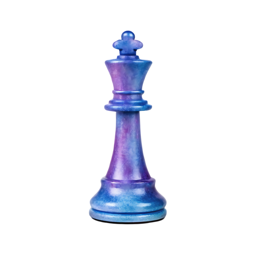 Galaxy colored chess queen piece. png