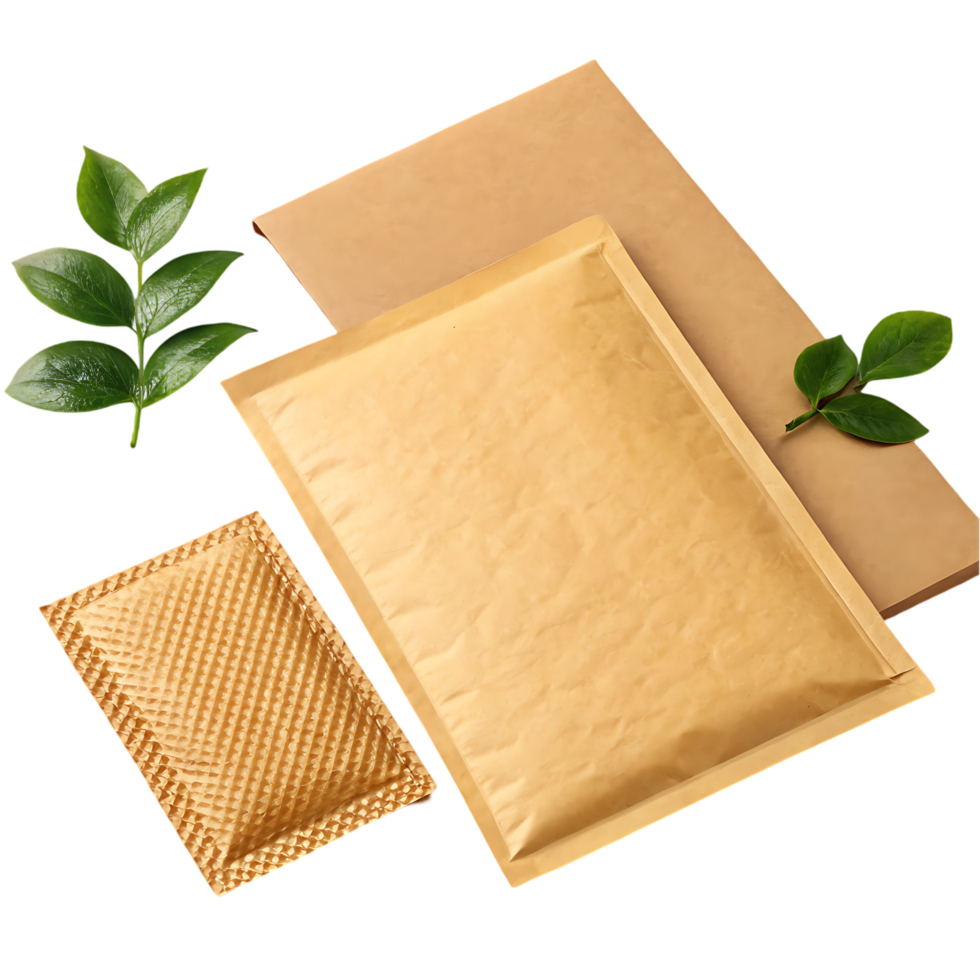 Eco friendly mailers, kraft paper padded envelopes. png