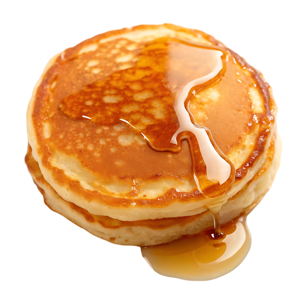 Delicious pancakes with maple syrup png