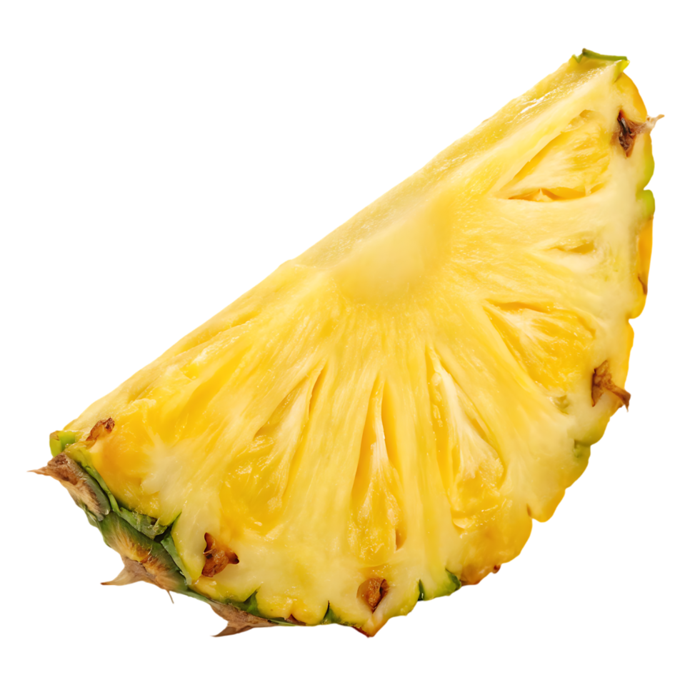 Close up of a juicy pineapple slice. png