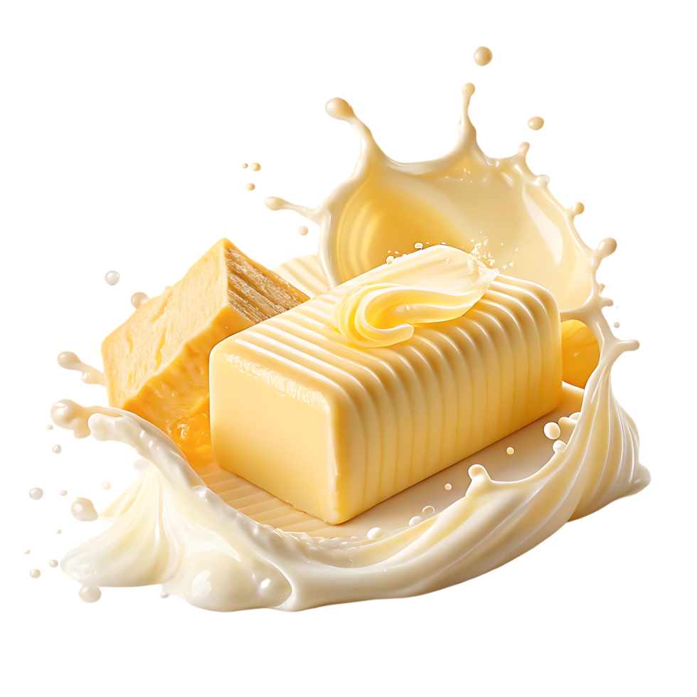 Butter splash, dairy product, creamy texture png