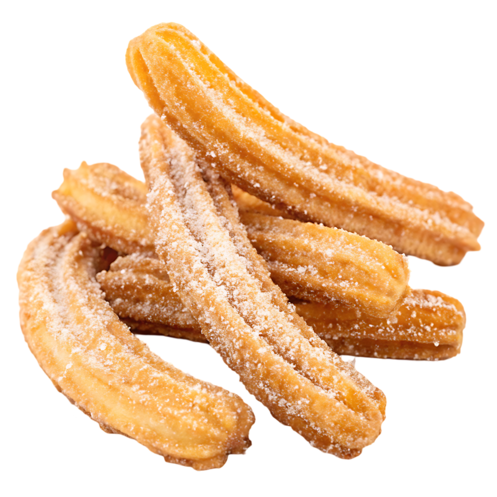 Delicious churros with sugar png