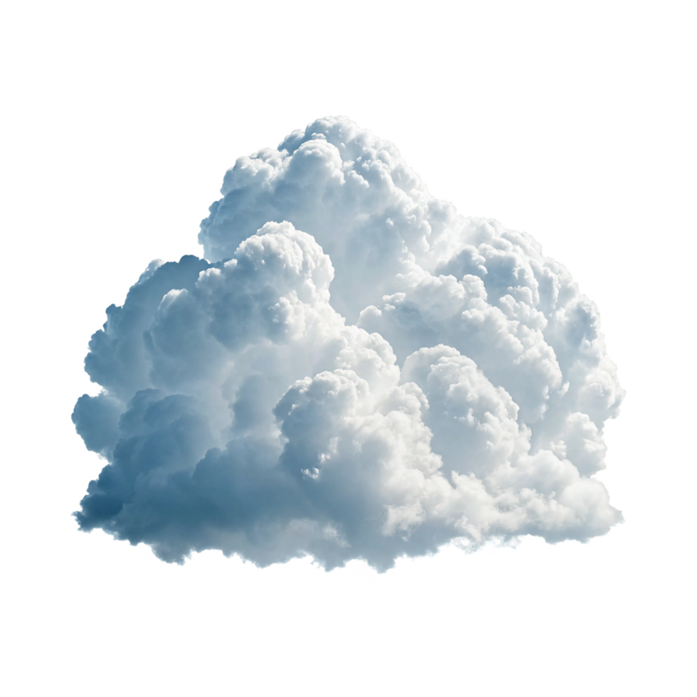Digital glitch art of a fluffy cumulus cloud. png