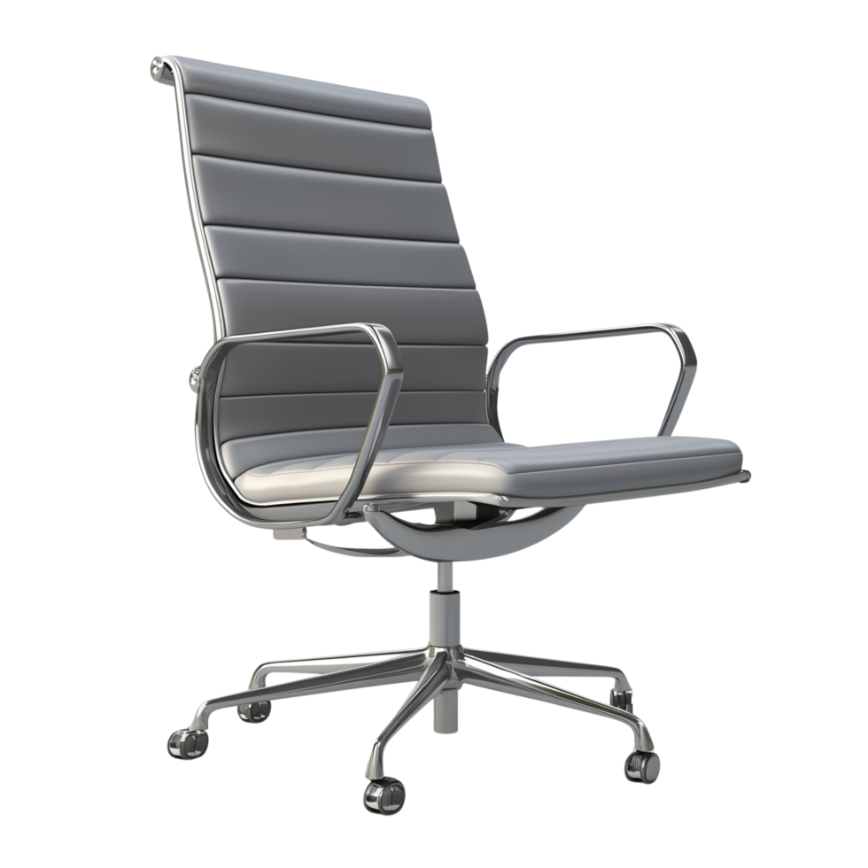 3D rendered office chair with ergonomic features, Isolated on transparent Background png