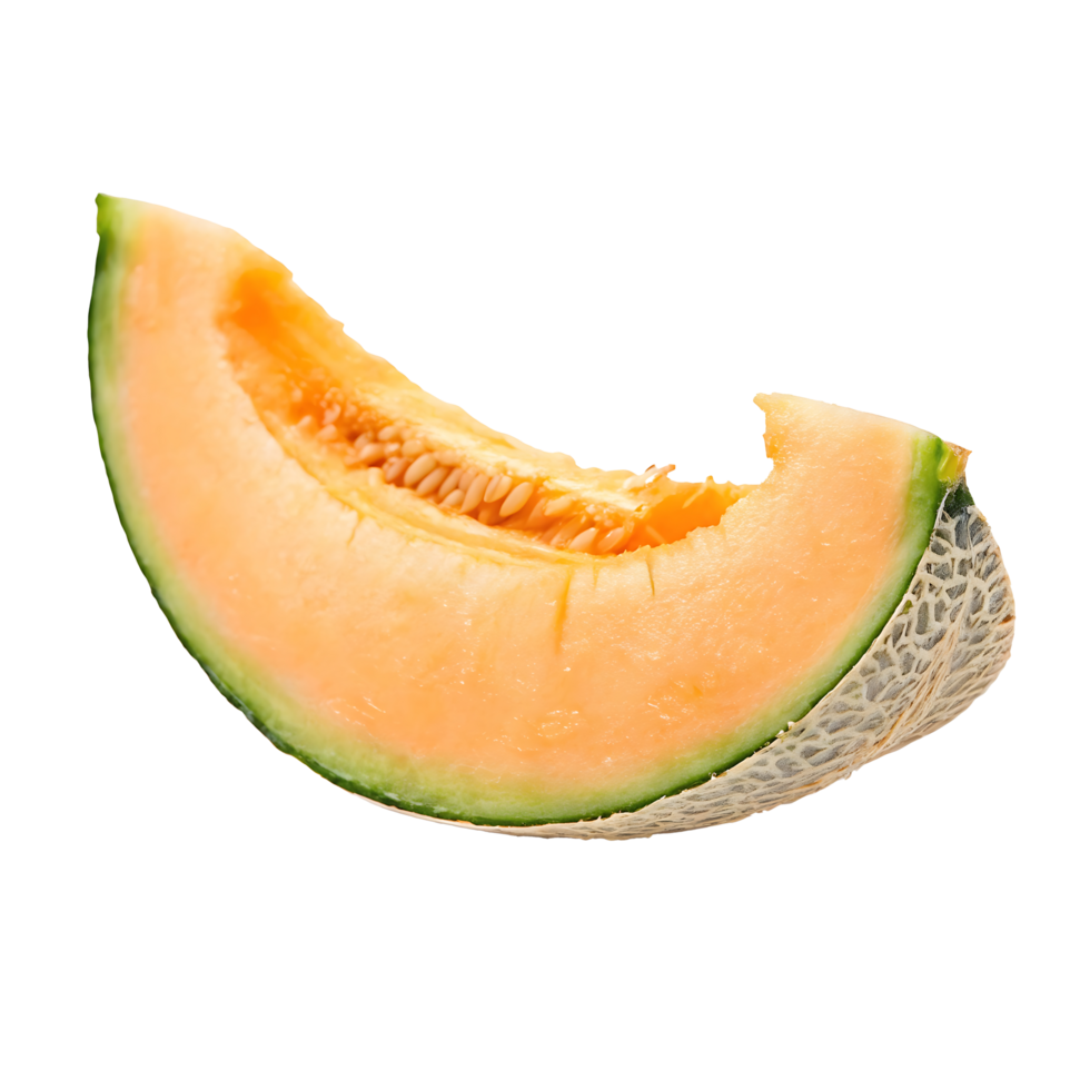 Cantaloupe slice, juicy and refreshing. png