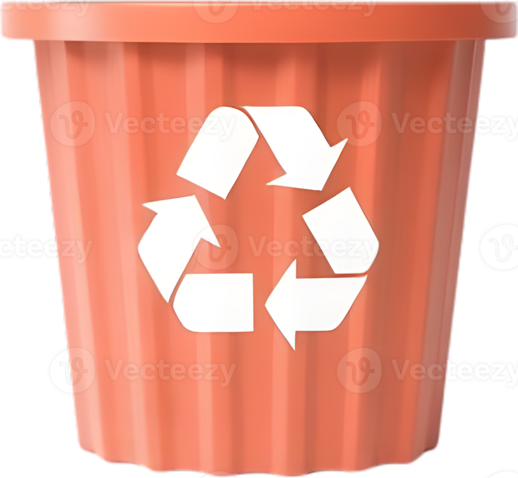 A trash can with a recycle symbol on it png