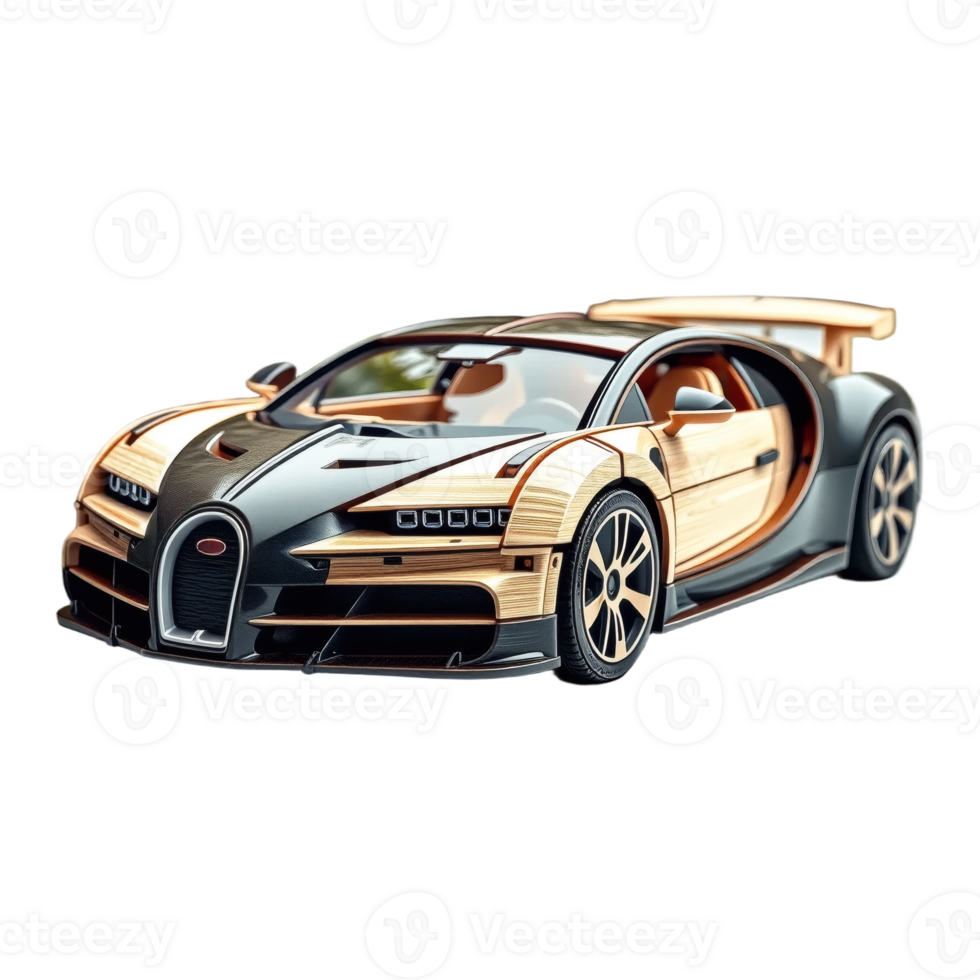 Luxury Sport Car Made of Wood png