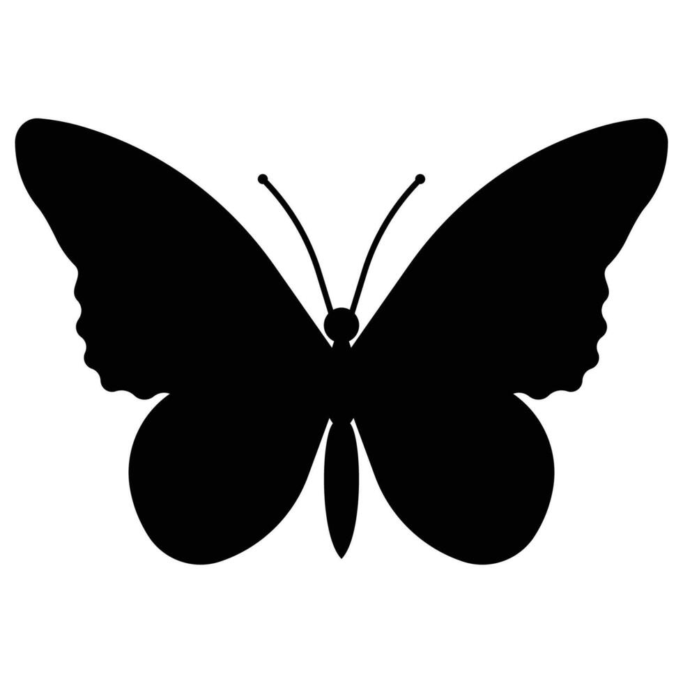 Black silhouettes Simple butterflie Design vector