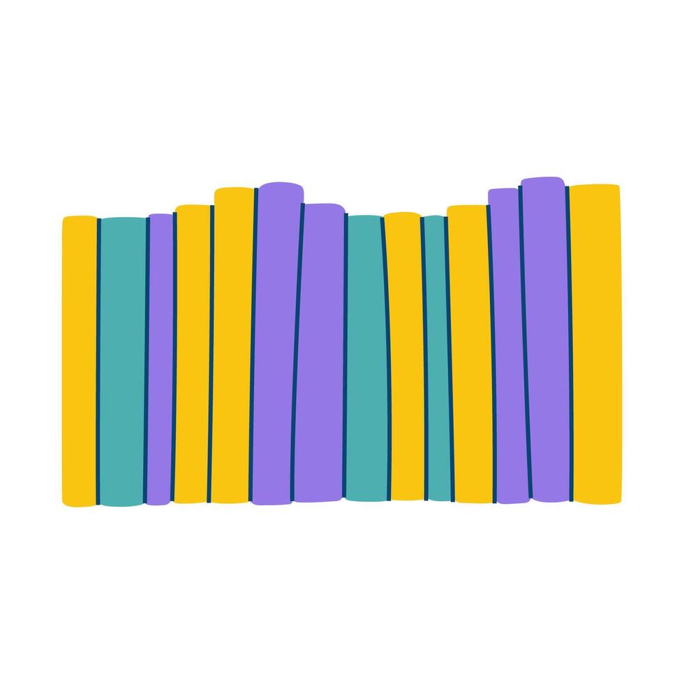 Illustration of row of books. Ideal for education and learning designs. vector