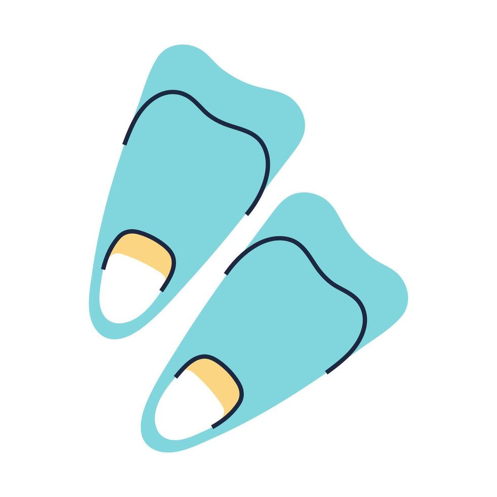 Simple illustration of a pair of flippers. Perfect for summer and vacation designs. vector