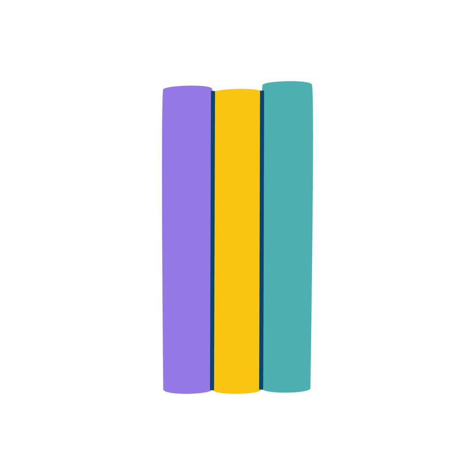 Simple illustration of row of books. Ideal for education and learning designs. vector