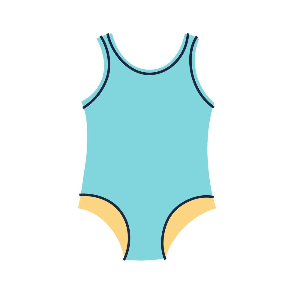 Simple illustration of a women's swimsuit. Perfect for summer and vacation designs. vector