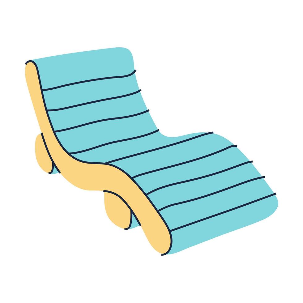 Simple illustration of an inflatable beach chair. Perfect for summer and vacation designs. vector