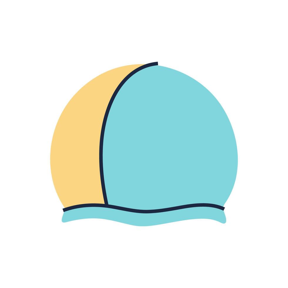 Simple illustration of a swimming cap. Perfect for summer and vacation designs. vector