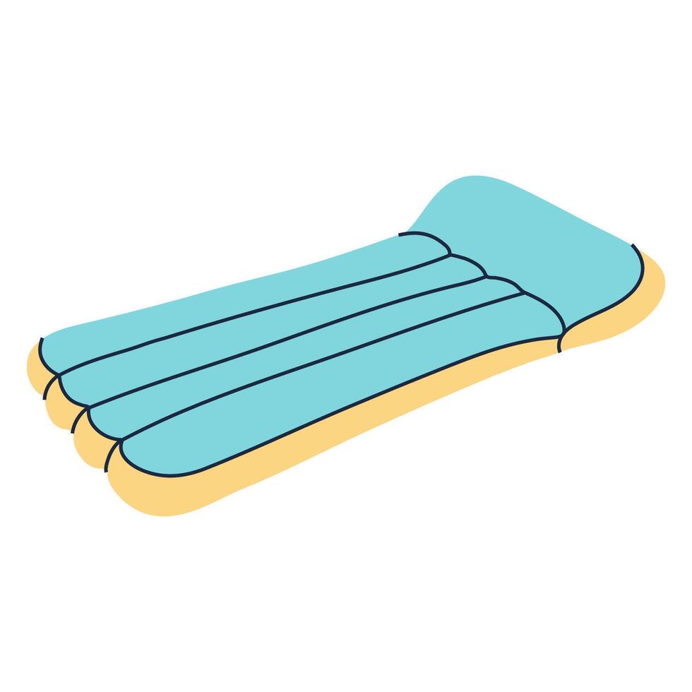 Simple illustration of an inflatable beach mattress. Perfect for summer and vacation designs. vector