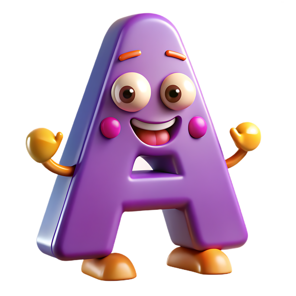 3D character of a man playing a game and 'A' little man playing png