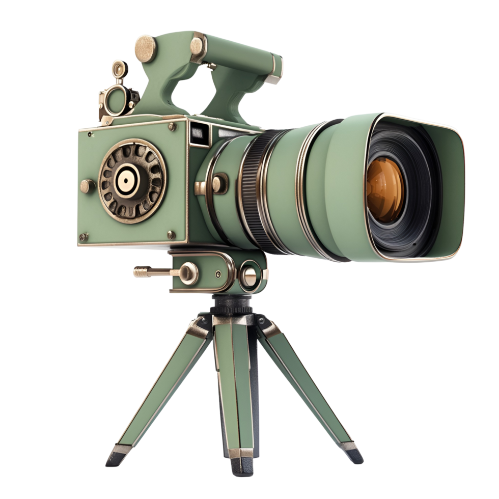 3D Retro Camera Icon Classic Film Recording Device On Transparent Background png