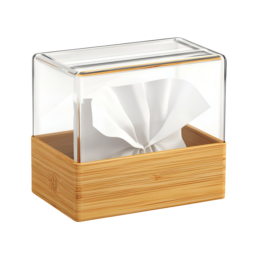 Minimalist Wooden Toilet Paper Holder for Bathrooms Transparent Background png
