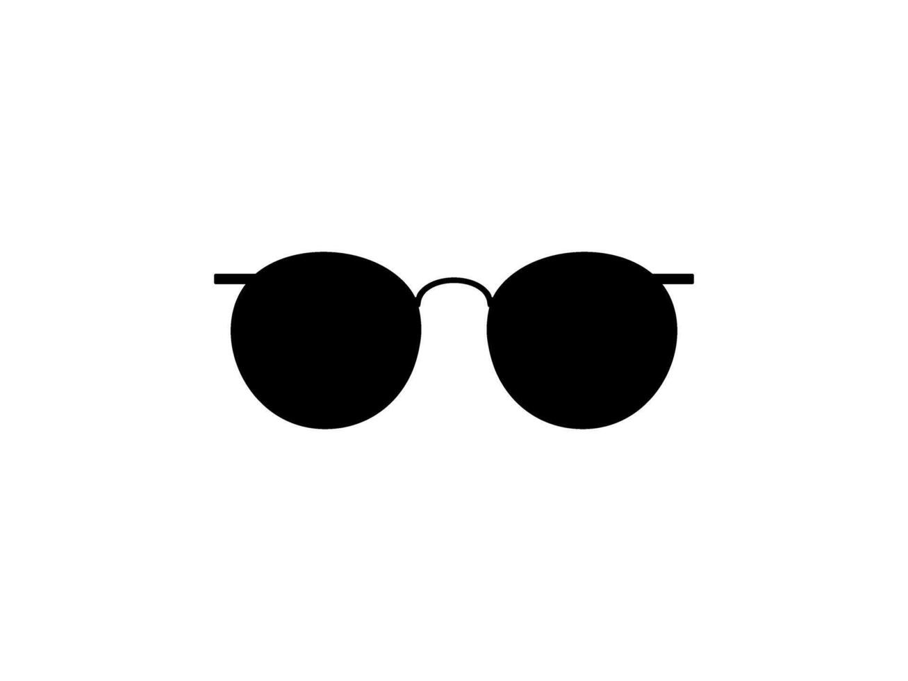 Sun Eye Glasses Silhouette, can use for Pictogram, Logo Gram, Apps, Art Illustration, Template for Avatar Profile Image, Website, etc. Flat Style vector