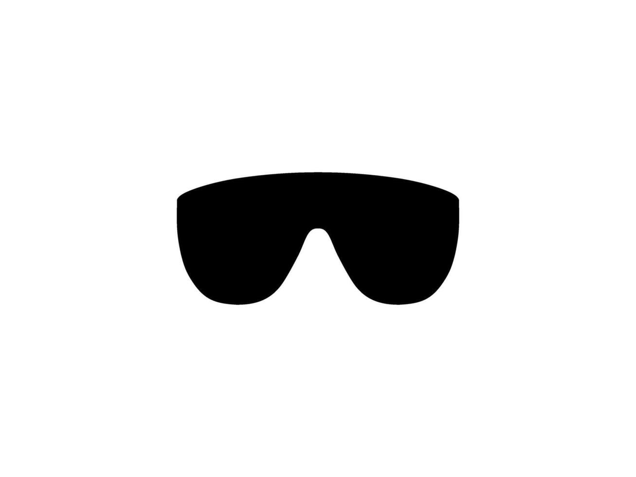 Sun Eye Glasses Silhouette, Flat Style, can use for Pictogram, Logo Gram, Apps, Art Illustration, Template for Avatar Profile Image, Website, etc. Front View, bw vector