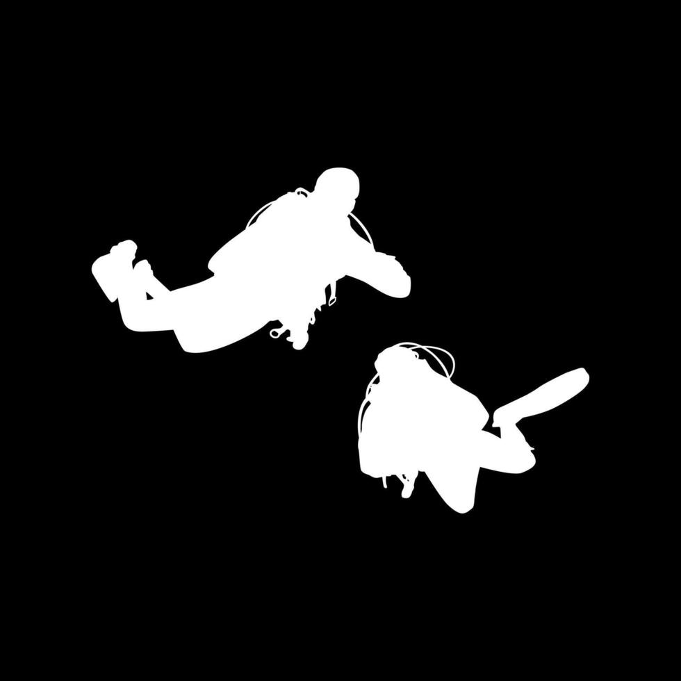 Diving Silhouette, can use for Logo Gram, Sticker, Pictogram, Website, Apps, Diving Illustration, etc. Flat style vector