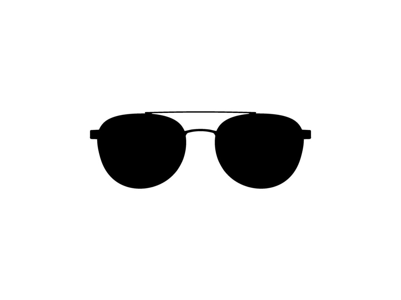 Sun Eye Glasses Silhouette, Flat Style, can use for Pictogram, Logo Gram, Apps, Art Illustration, Template for Avatar Profile Image, Website, etc. Front View, Flat Style vector